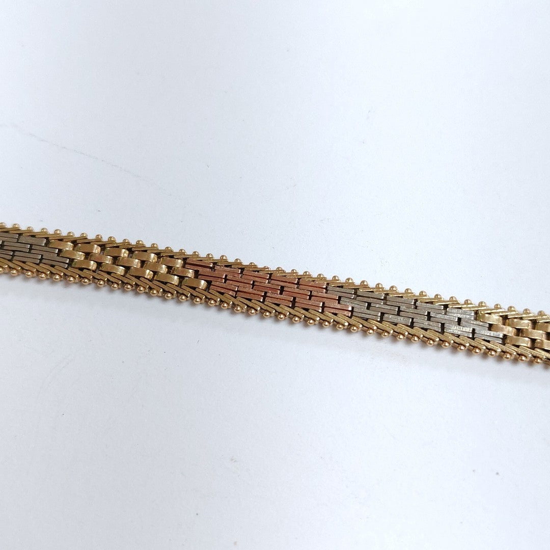PULSERA ORO COMBINADO 10 K 12,00 GRMS (SEMINUEVO)