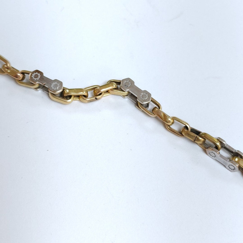 PULSERA ORO COMBINADO 10 K 8,60 GRMS (SEMINUEVO)