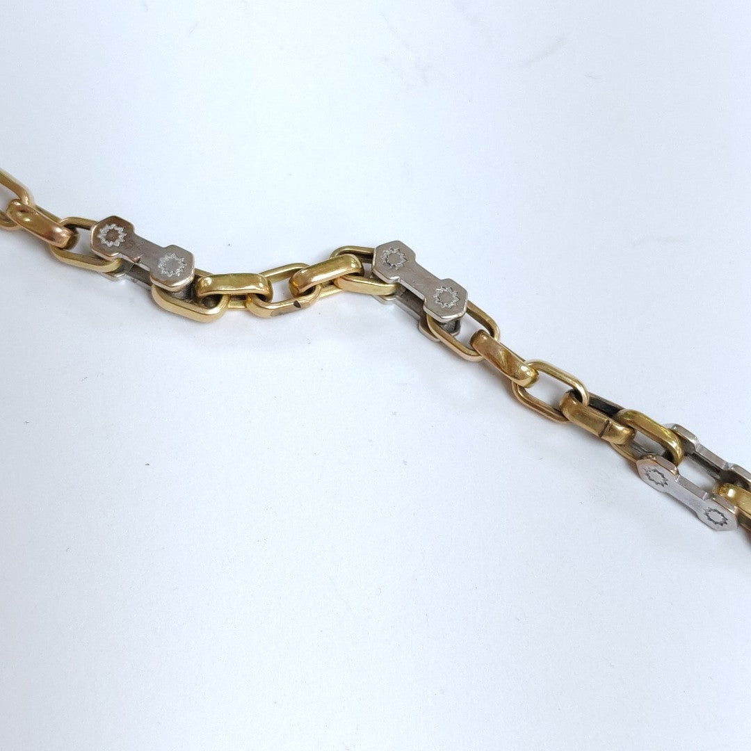PULSERA ORO COMBINADO 10 K 8,60 GRMS (SEMINUEVO)