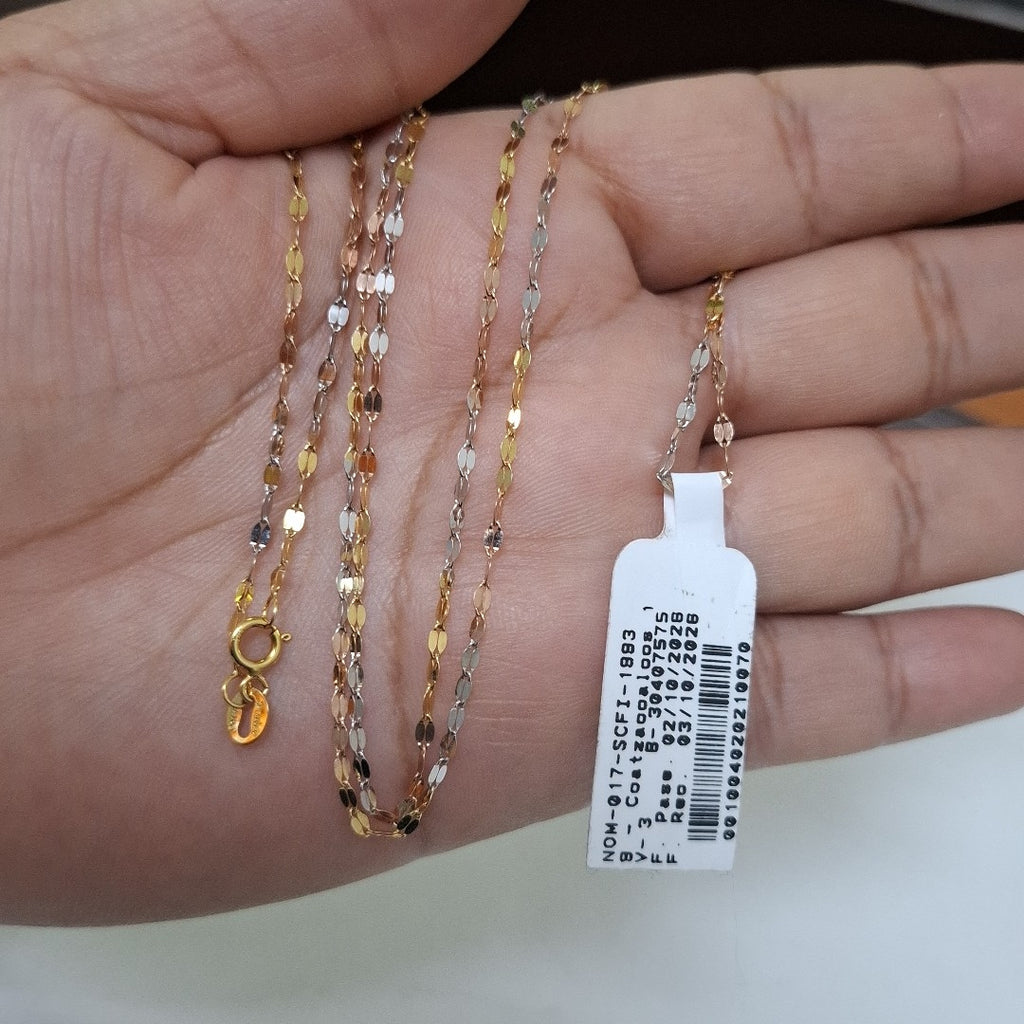 CADENA ORO COMBINADO 14 K 1.3 GRMS (SEMINUEVO)