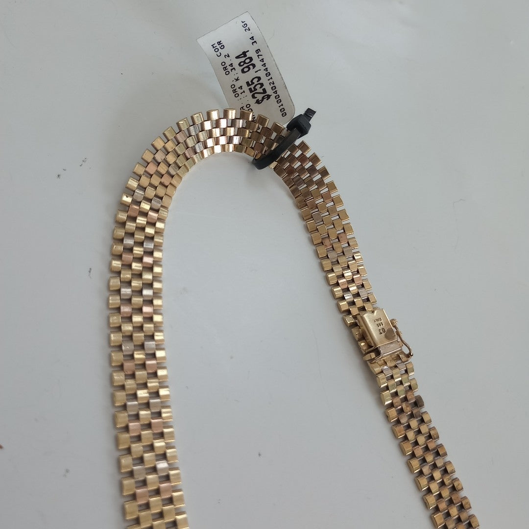 CADENA ORO, ORO COMBINADO 14 K 34.2 GRMS (SEMINUEVO)