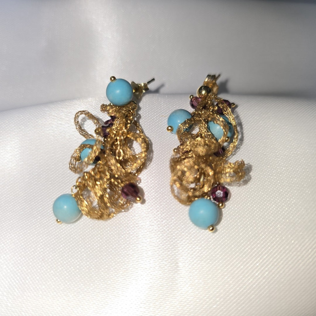 BROQUELES PAR ORO 14 K 5.8 GRMS (SEMINUEVO)
