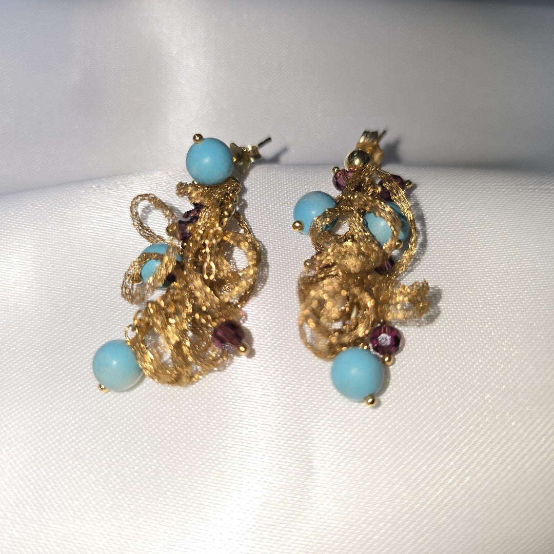 BROQUELES PAR ORO 14 K 5.8 GRMS (SEMINUEVO)