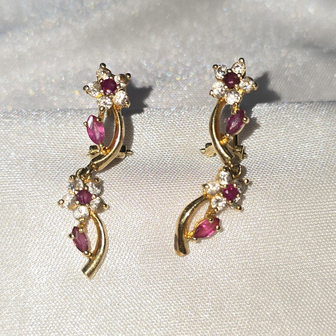 ARETES PAR ORO 14 K 3.6 GRMS (SEMINUEVO)