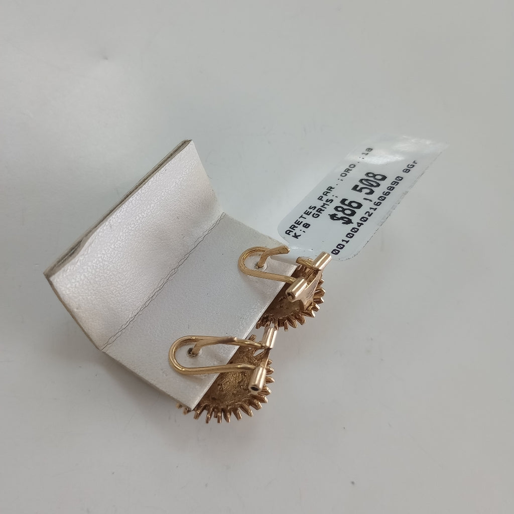 ARETES PAR ORO 18 K 8 GRMS (SEMINUEVO)