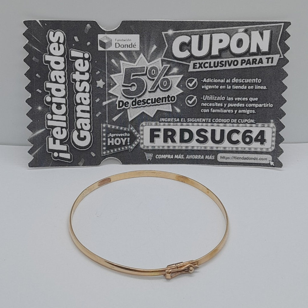 PULSERA RIGIDA ORO 14 K 6,30 GRMS (SEMINUEVO)