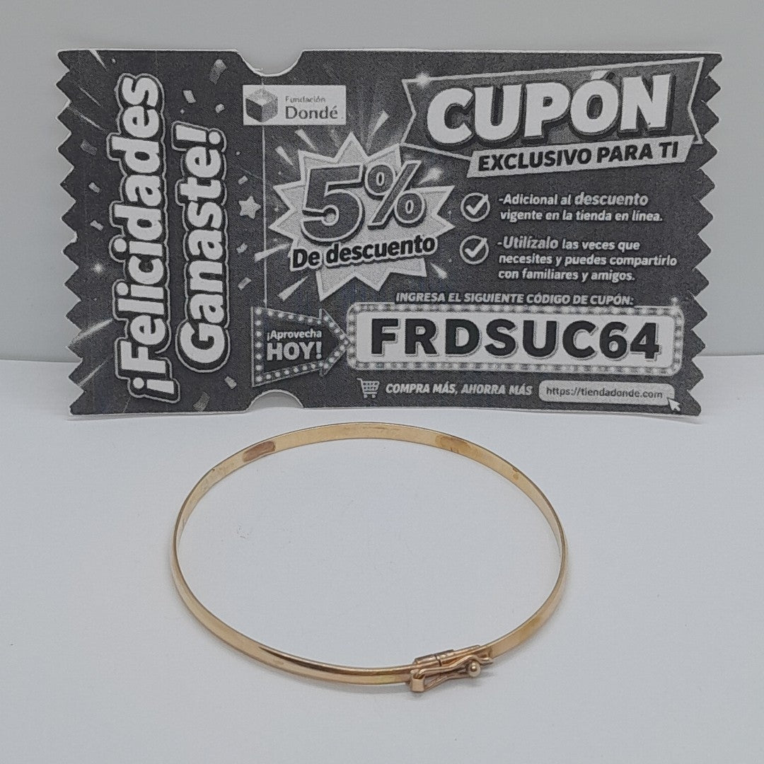 PULSERA RIGIDA ORO 14 K 6,30 GRMS (SEMINUEVO)