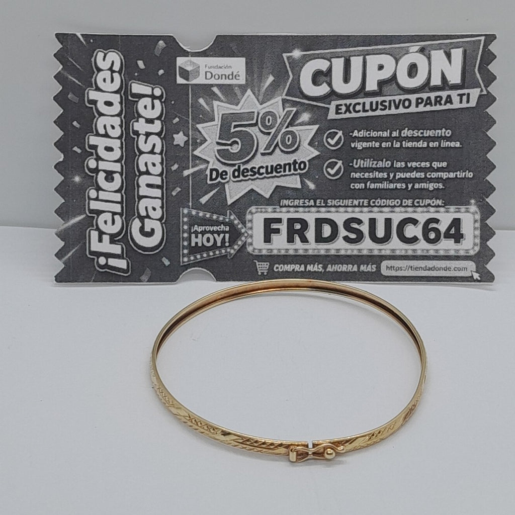 PULSERA RIGIDA ORO 10 K 3 GRMS (SEMINUEVO)