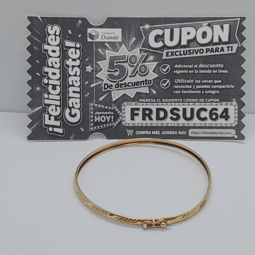 PULSERA RIGIDA ORO 10 K 3 GRMS (SEMINUEVO)