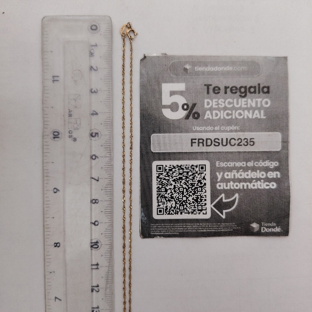 CADENA ORO 10 K 0,80 GRMS (SEMINUEVO)