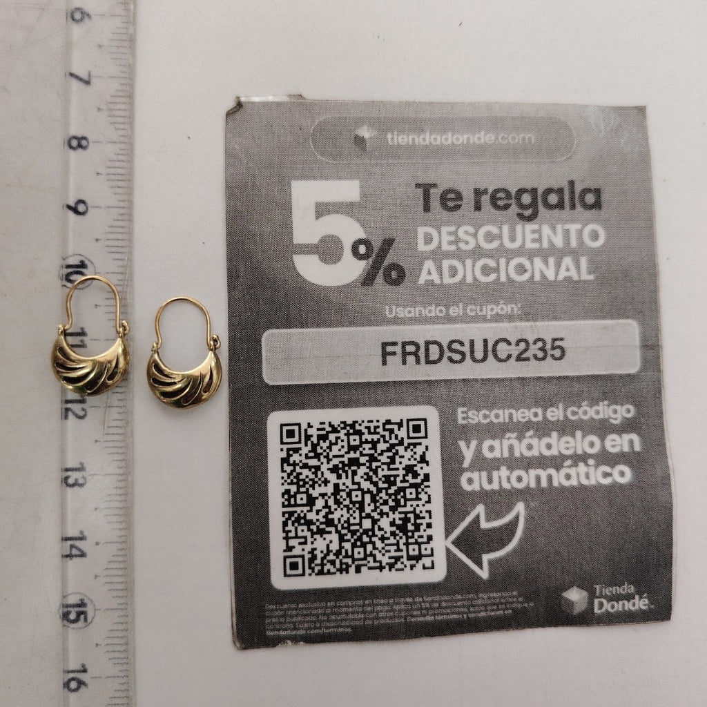 ARRACADAS PAR ORO 10 K 1,70 GRMS (SEMINUEVO)