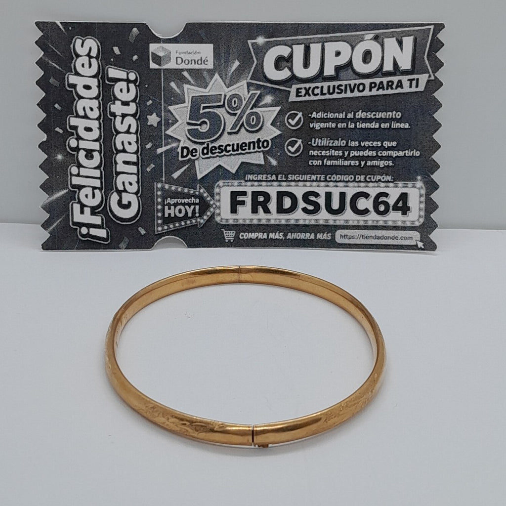 PULSERA RIGIDA ORO 14 K 5.8 GRMS (SEMINUEVO)