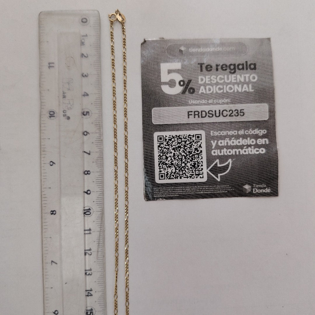 CADENA, MEDALLA RELIGIOSA ORO 10 K 3.2 GRMS (SEMINUEVO)