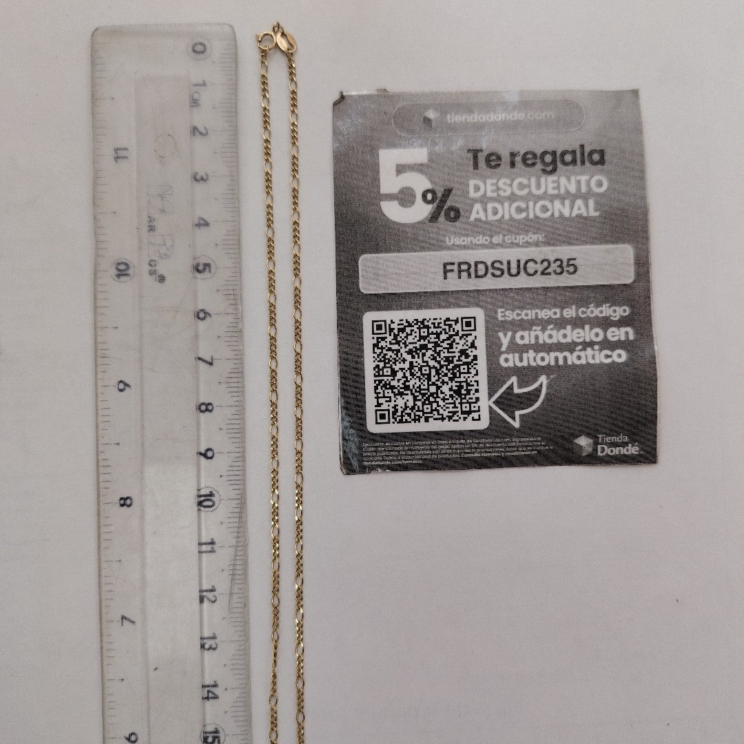 CADENA, MEDALLA RELIGIOSA ORO 10 K 3.2 GRMS (SEMINUEVO)