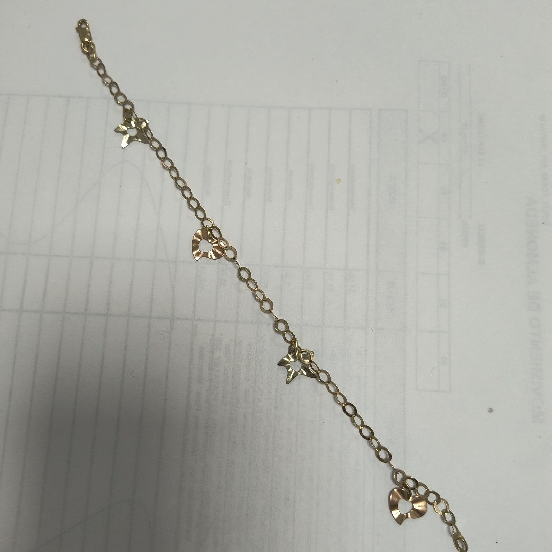 PULSERA ORO COMBINADO 14 K 2,50 GRMS (SEMINUEVO)