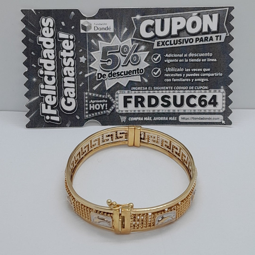 PULSERA RIGIDA ORO 14 K 19,20 GRMS (SEMINUEVO)