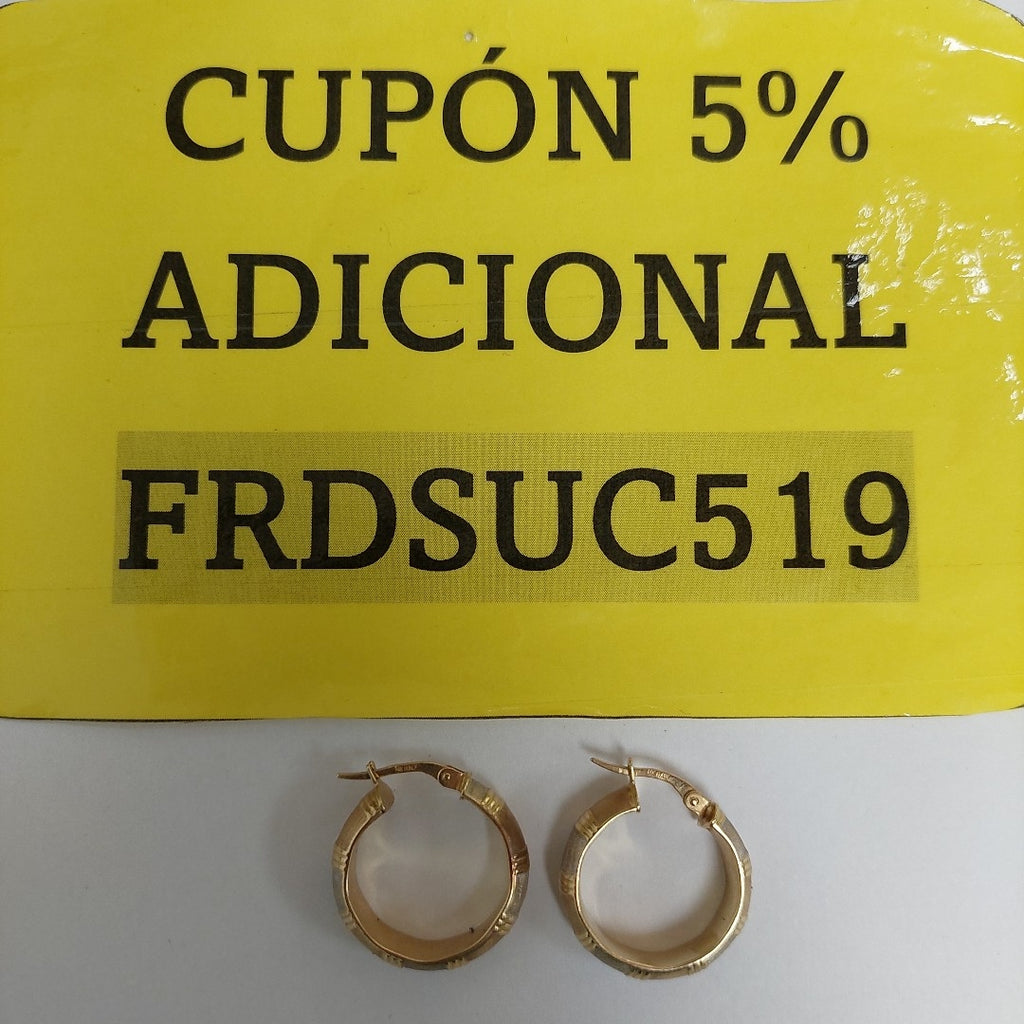 ARRACADAS PAR ORO 14 K 3.5 GRMS (SEMINUEVO)
