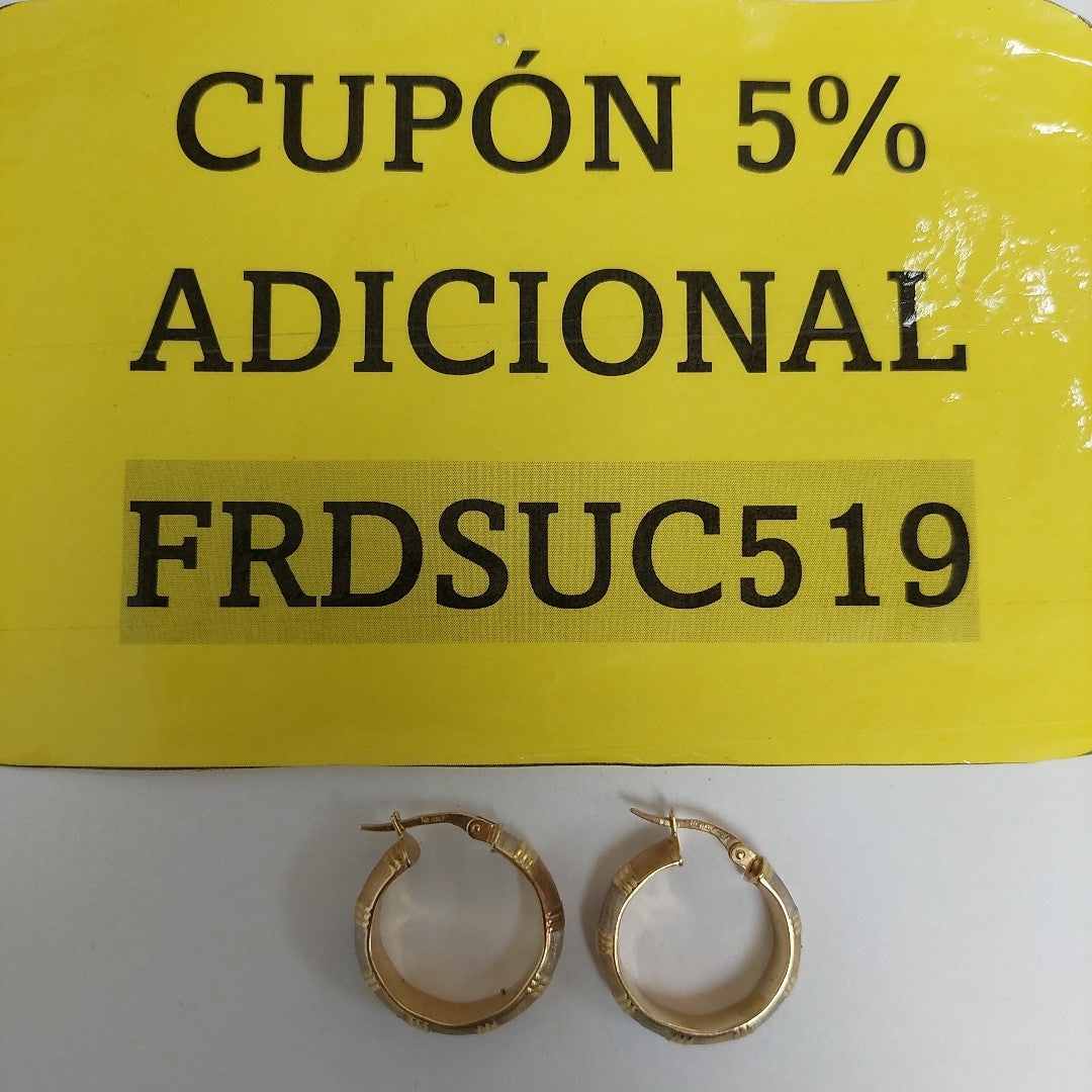 ARRACADAS PAR ORO 14 K 3.5 GRMS (SEMINUEVO)
