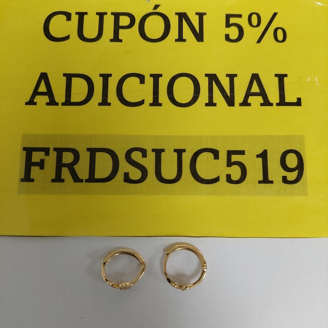ARRACADAS PAR ORO 14 K 1.6 GRMS (SEMINUEVO)