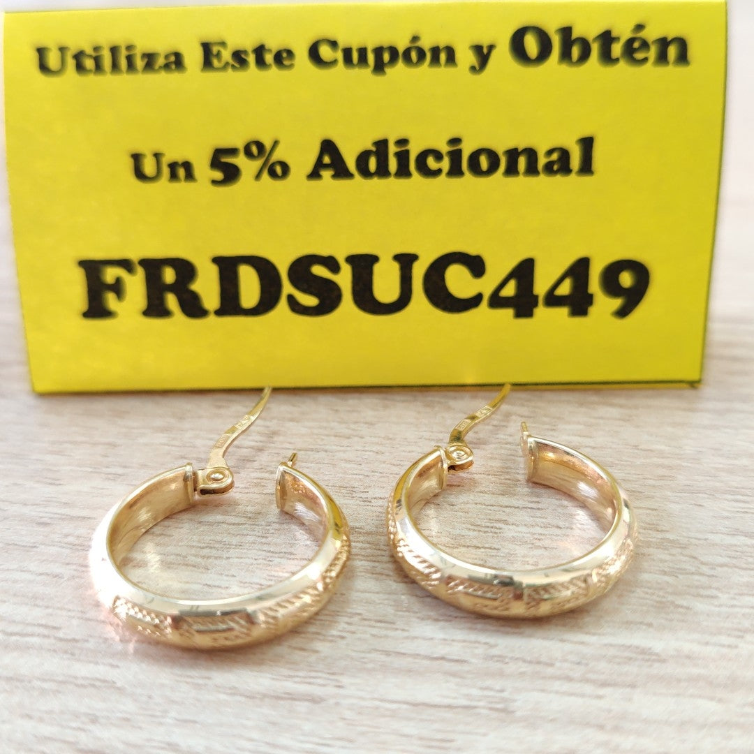 ARRACADAS PAR ORO 14 K 2.3 GRMS (SEMINUEVO)