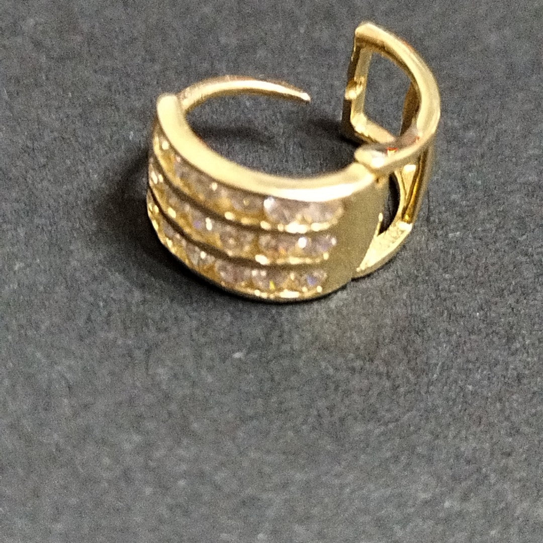ARETES HUGGIES C CIRCONIA 14K 2.2 GR (NUEVO)