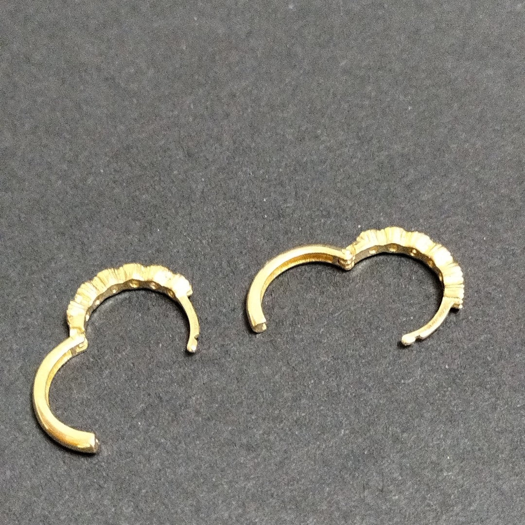 ARETES ARRACADA C CIRCONIAS 14K 2 GR (NUEVO)