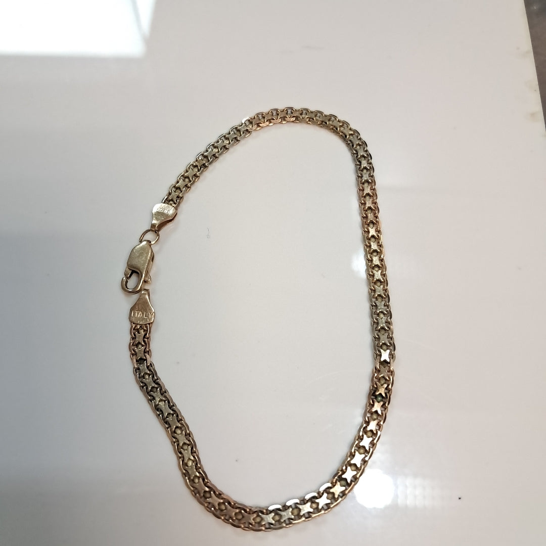 PULSERA ORO, ORO COMBINADO 14 K 5.9 GRMS (SEMINUEVO)