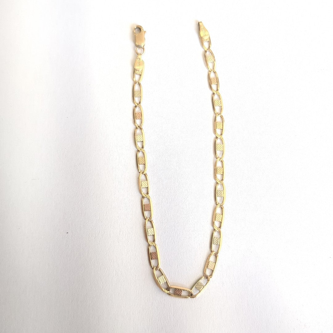 PULSERA ORO COMBINADO 10 K 2,80 GRMS (SEMINUEVO)