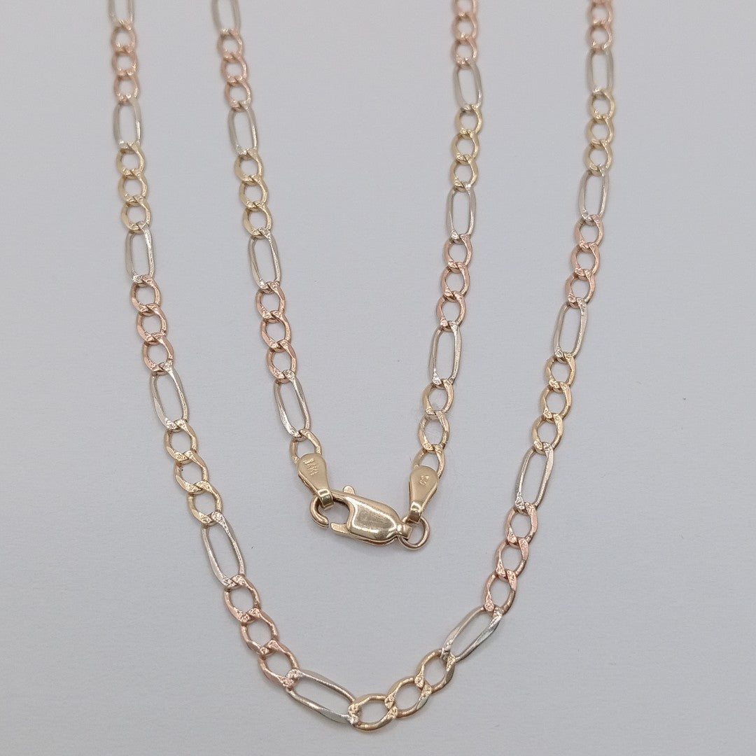 CADENA ORO COMBINADO 14 K 6.9 GRMS (SEMINUEVO)