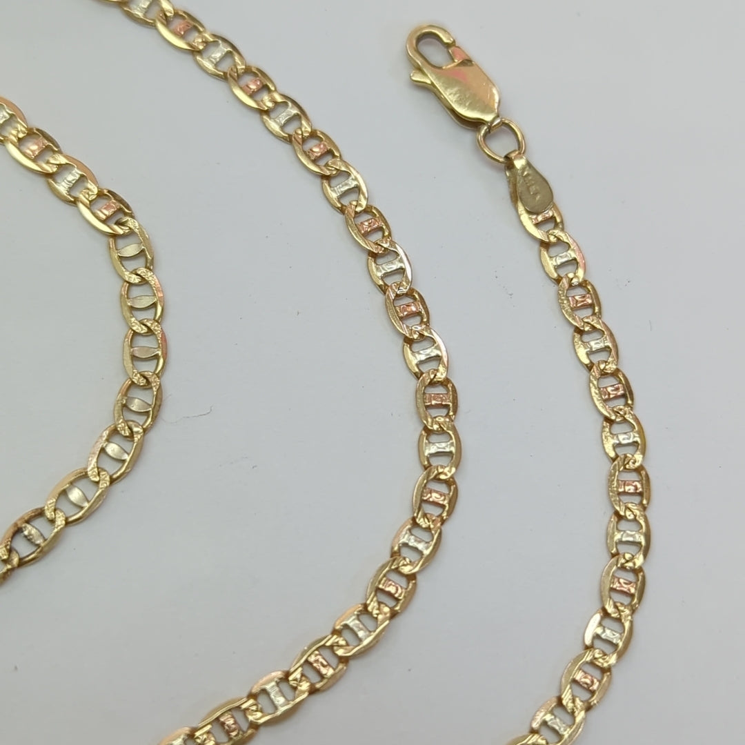 CADENA ORO, ORO COMBINADO 10 K 8.1 GRMS (SEMINUEVO)