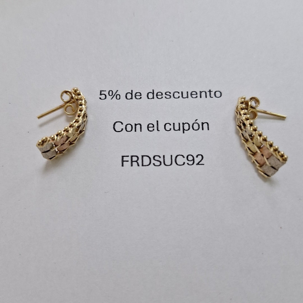 BROQUELES PAR ORO 14 K 2.5 GRMS (SEMINUEVO)