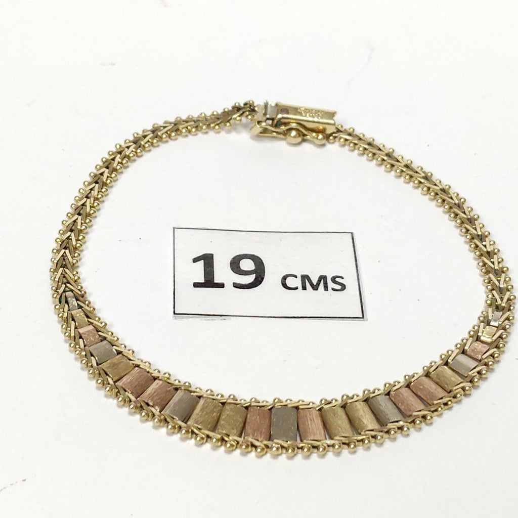 PULSERA ORO COMBINADO 14 K 8.8 GRMS (SEMINUEVO)