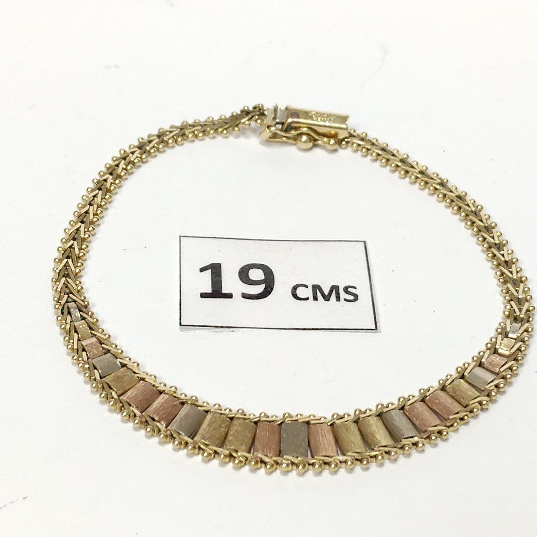 PULSERA ORO COMBINADO 14 K 8.8 GRMS (SEMINUEVO)