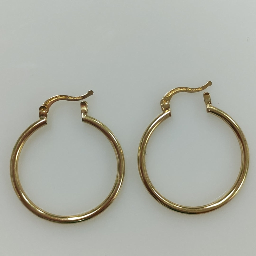ARETES TEJIDO ARRACADAS LISAS 14K 1.5 GR (NUEVO)
