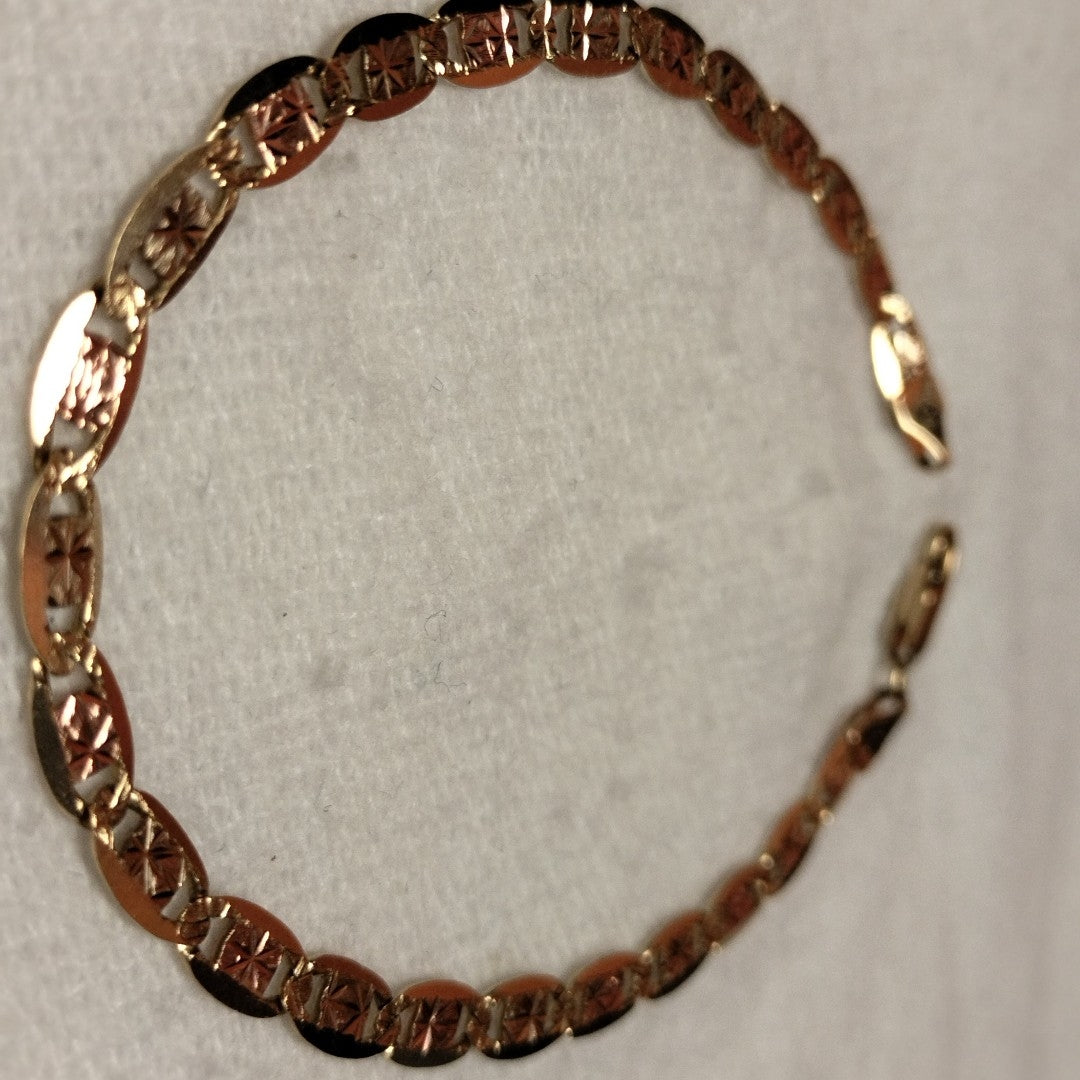 PULSERA ORO COMBINADO 14 K 6 GRMS (SEMINUEVO)