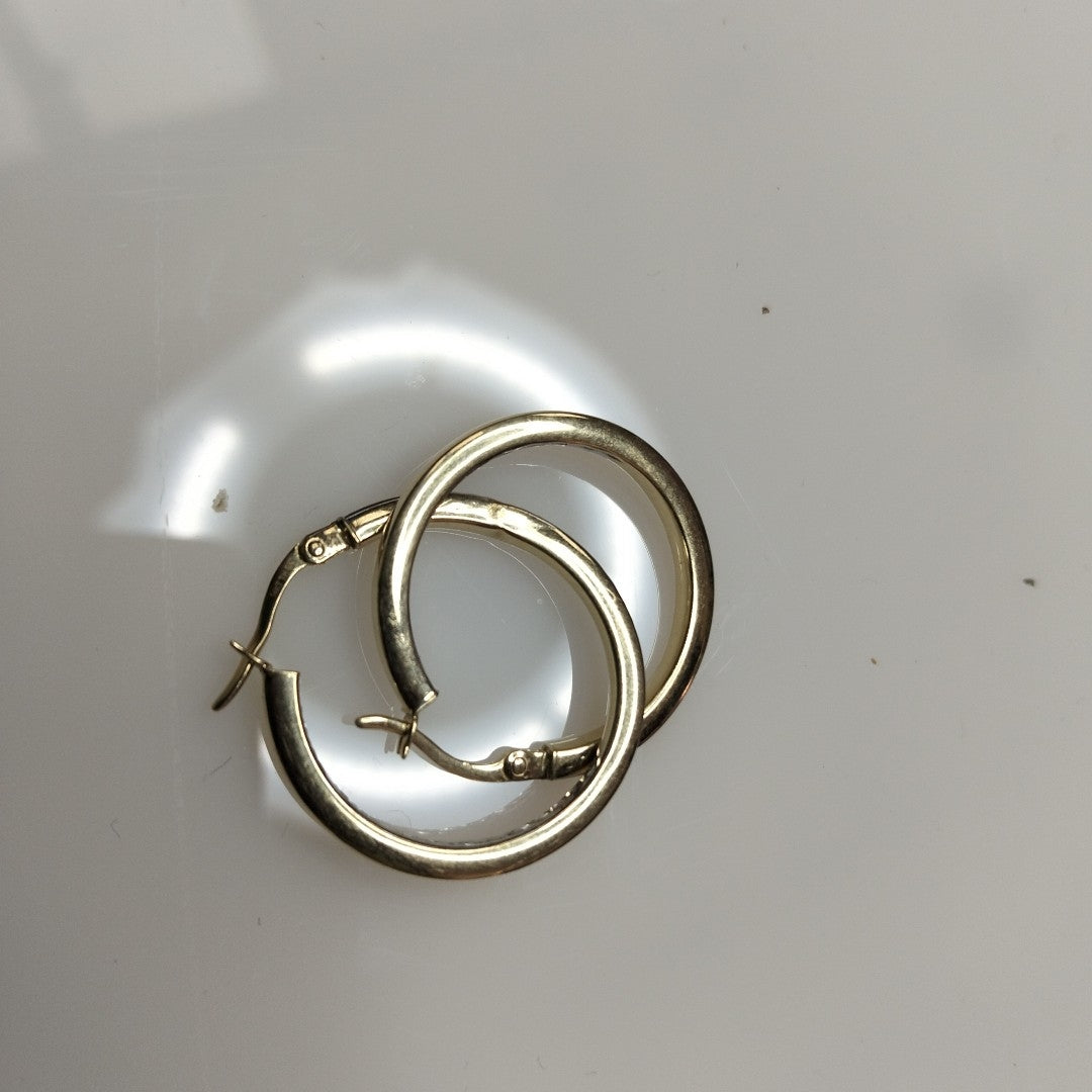 ARRACADAS PAR ORO, RODIADO 14 K 1.9 GRMS (SEMINUEVO)