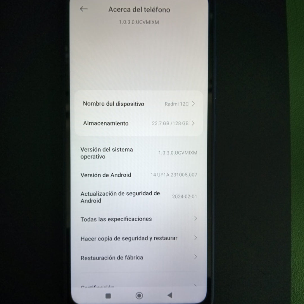 CELULAR XIAOMI REDMI 12C 2212ARNC4L (2023) 128 GB 4 GB RAM (SEMINUEVO)