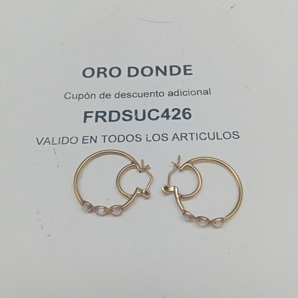 ARRACADAS PAR ORO 10 K 2.9 GRMS (SEMINUEVO)