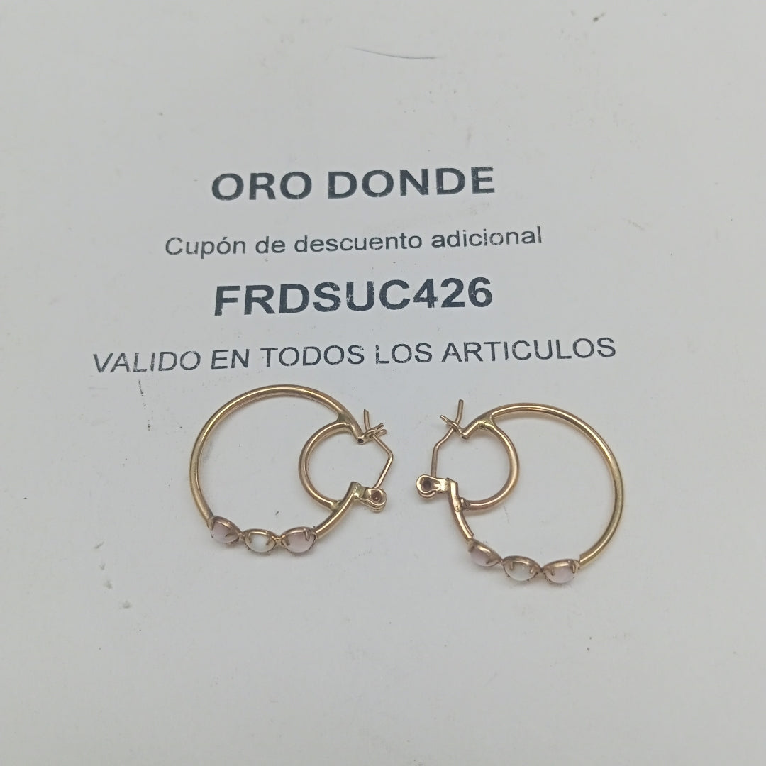 ARRACADAS PAR ORO 10 K 2.9 GRMS (SEMINUEVO)
