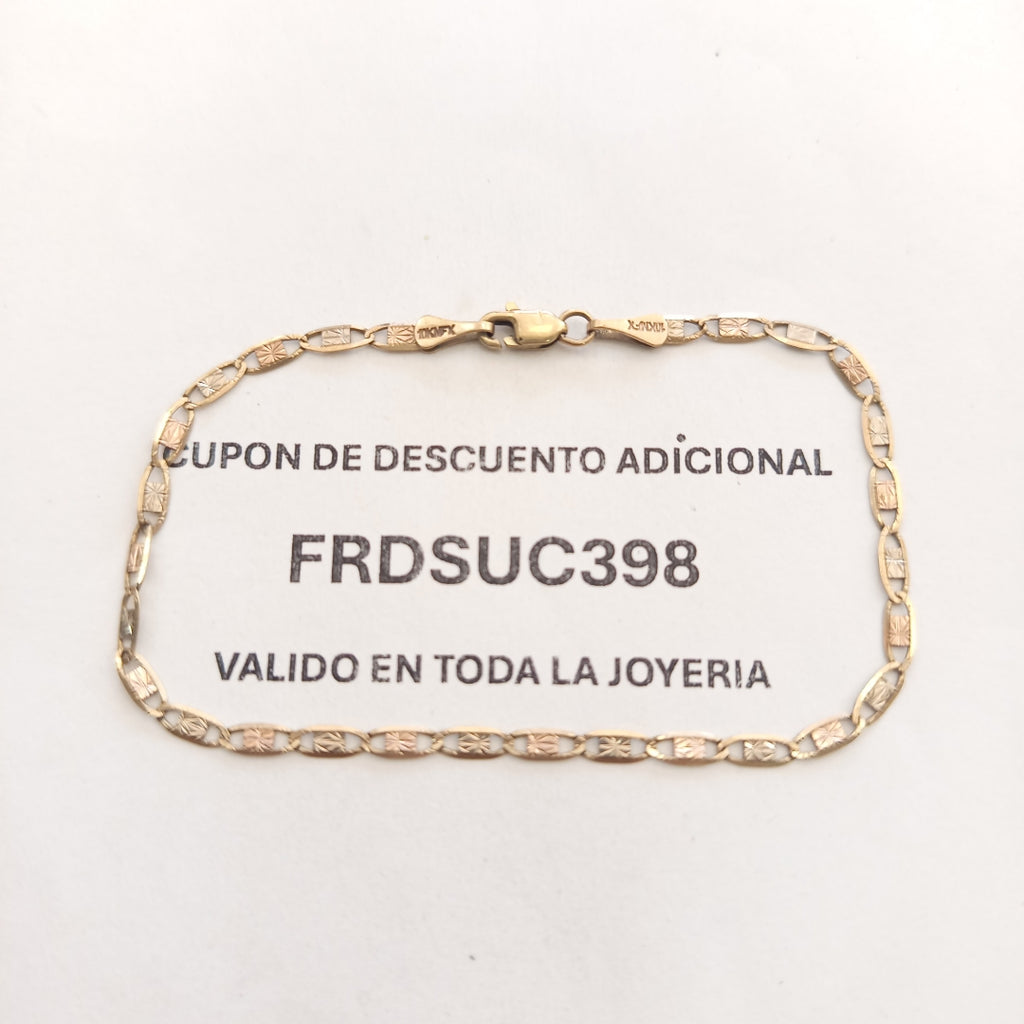 PULSERA ORO, ORO COMBINADO 10 K 2.1 GRMS (SEMINUEVO)