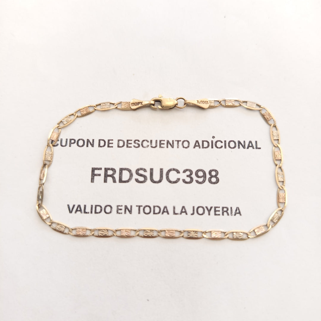 PULSERA ORO, ORO COMBINADO 10 K 2.1 GRMS (SEMINUEVO)