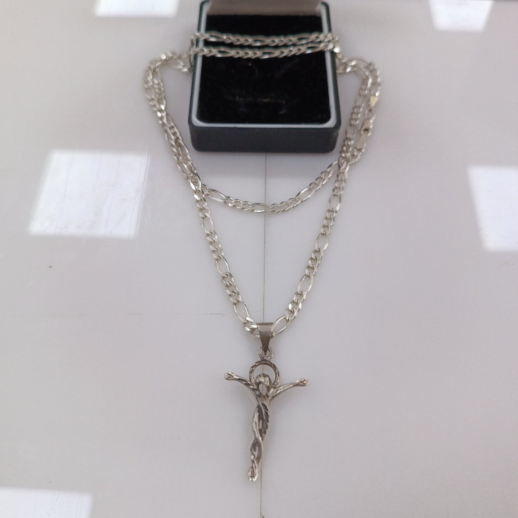 CADENA, CRISTO PLATA 18.3 GRMS (SEMINUEVO)