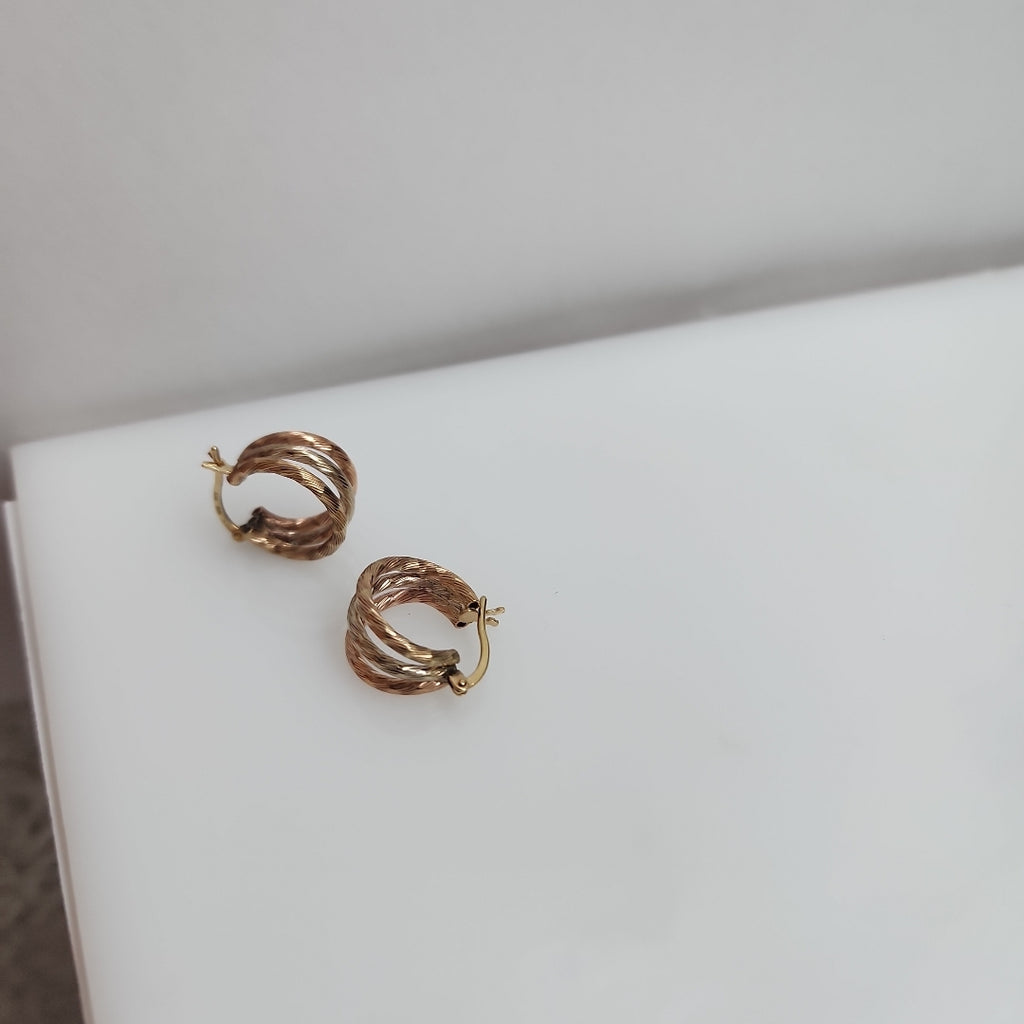 ARRACADAS PAR ORO COMBINADO 10 K 2,80 GRMS (SEMINUEVO)