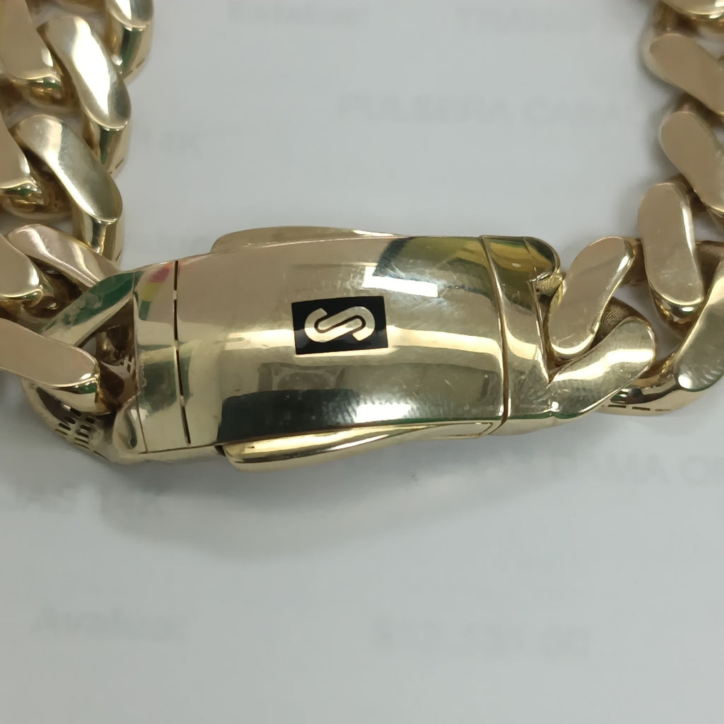 PULSERA CABALLERO MONACO ORO 14K 23.1 (NUEVO)