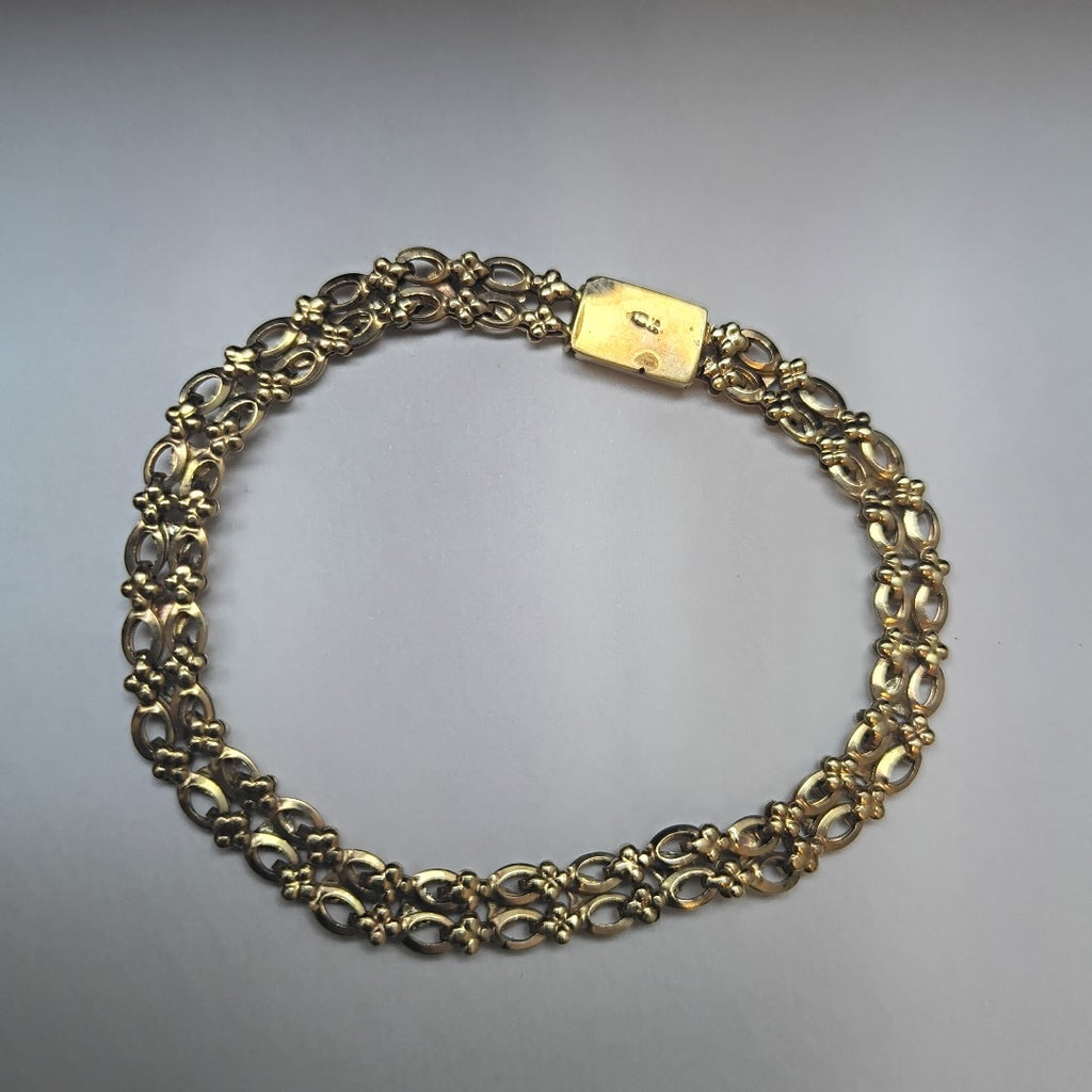 PULSERA ORO COMBINADO 10 K 8.2 GRMS (SEMINUEVO)
