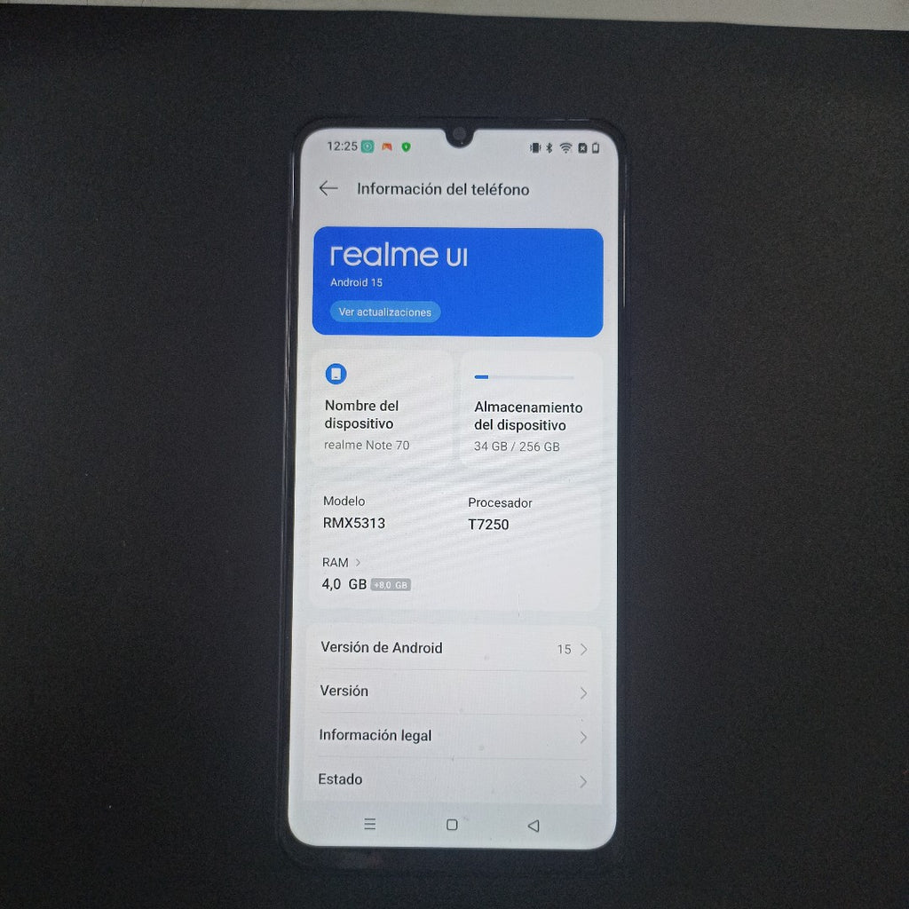 CELULAR REALME NOTE 70 RMX5313 (2025) 256 GB 4 GB RAM (SEMINUEVO)