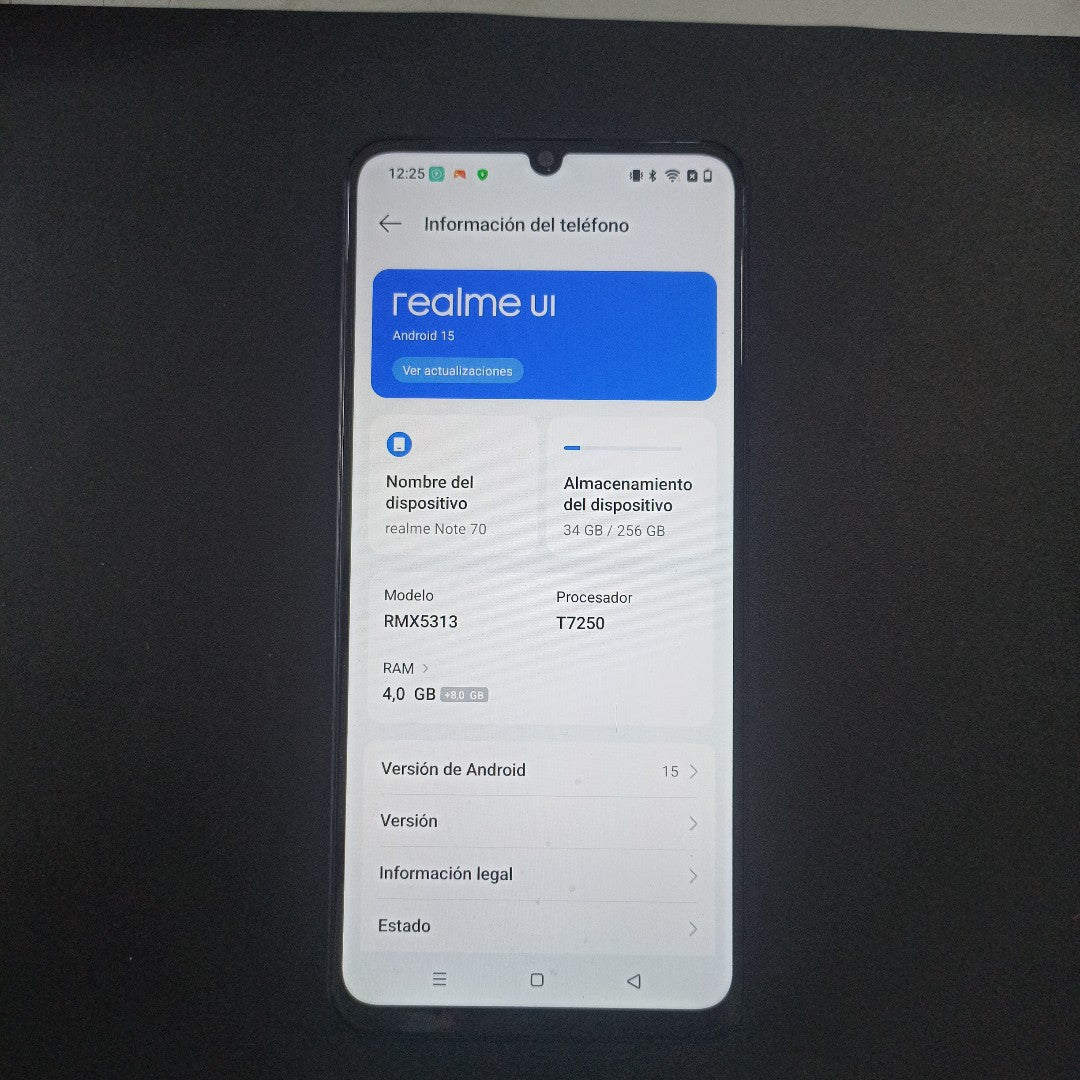 CELULAR REALME NOTE 70 RMX5313 (2025) 256 GB 4 GB RAM (SEMINUEVO)