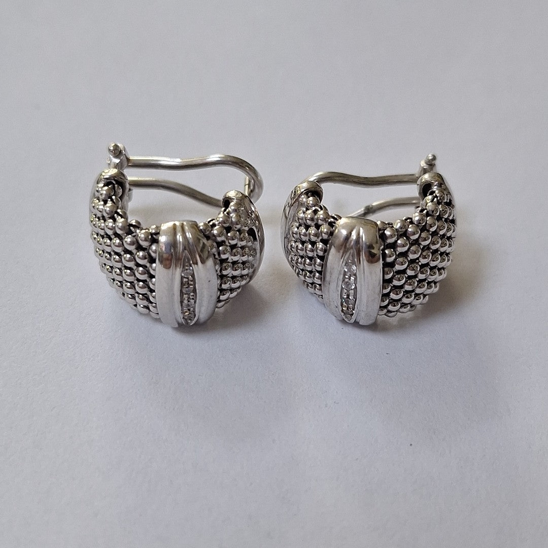 ARETES PAR ORO BLANCO 10 K 12.5 GRMS (SEMINUEVO)