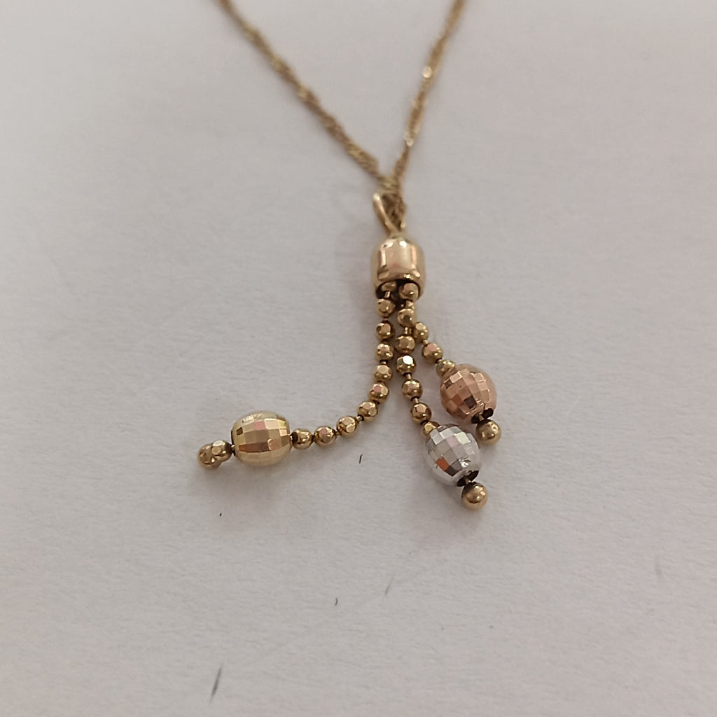 DIJE,GARGANTILLA ORO COMBINADO 14 K 1,60 GRMS (SEMINUEVO)