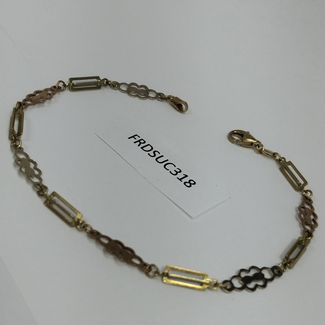 PULSERA ORO COMBINADO 14 K 3,00 GRMS (SEMINUEVO)
